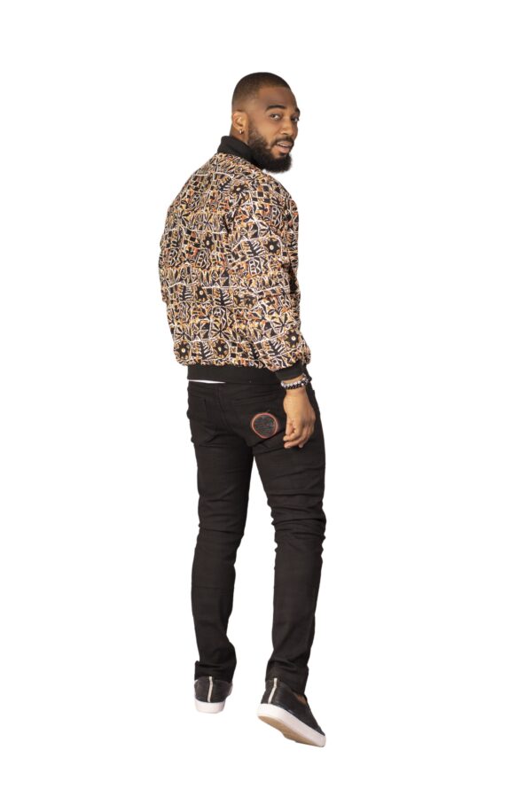 Men`s African Print Reversible Bomber Jacket - Image 2