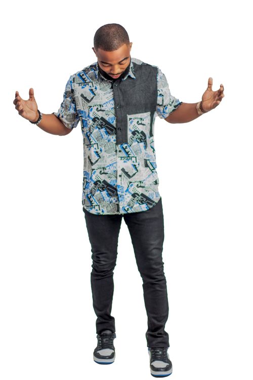 Newspaper print shirt for men, African men’s fashion